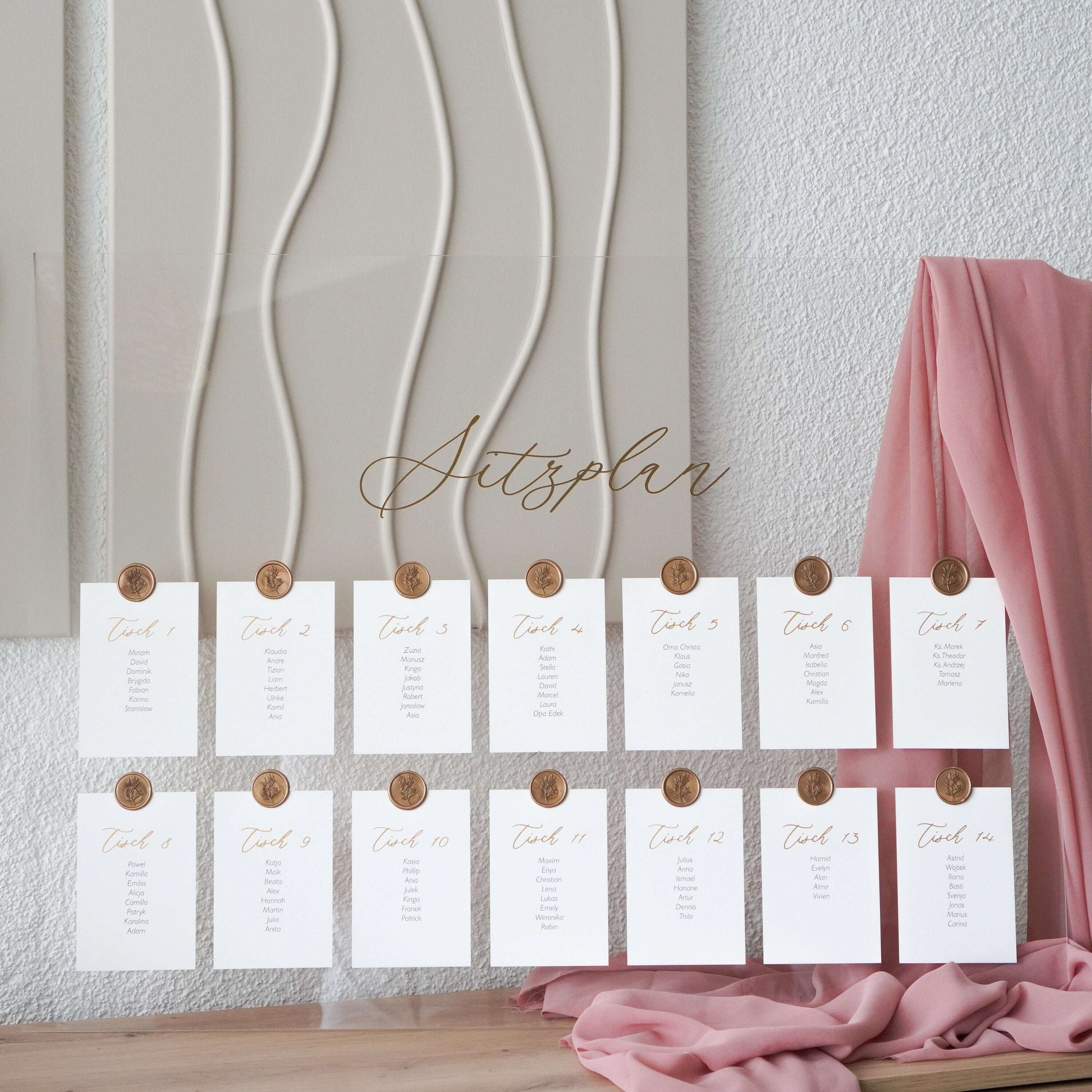 Schilder für die Hochzeit