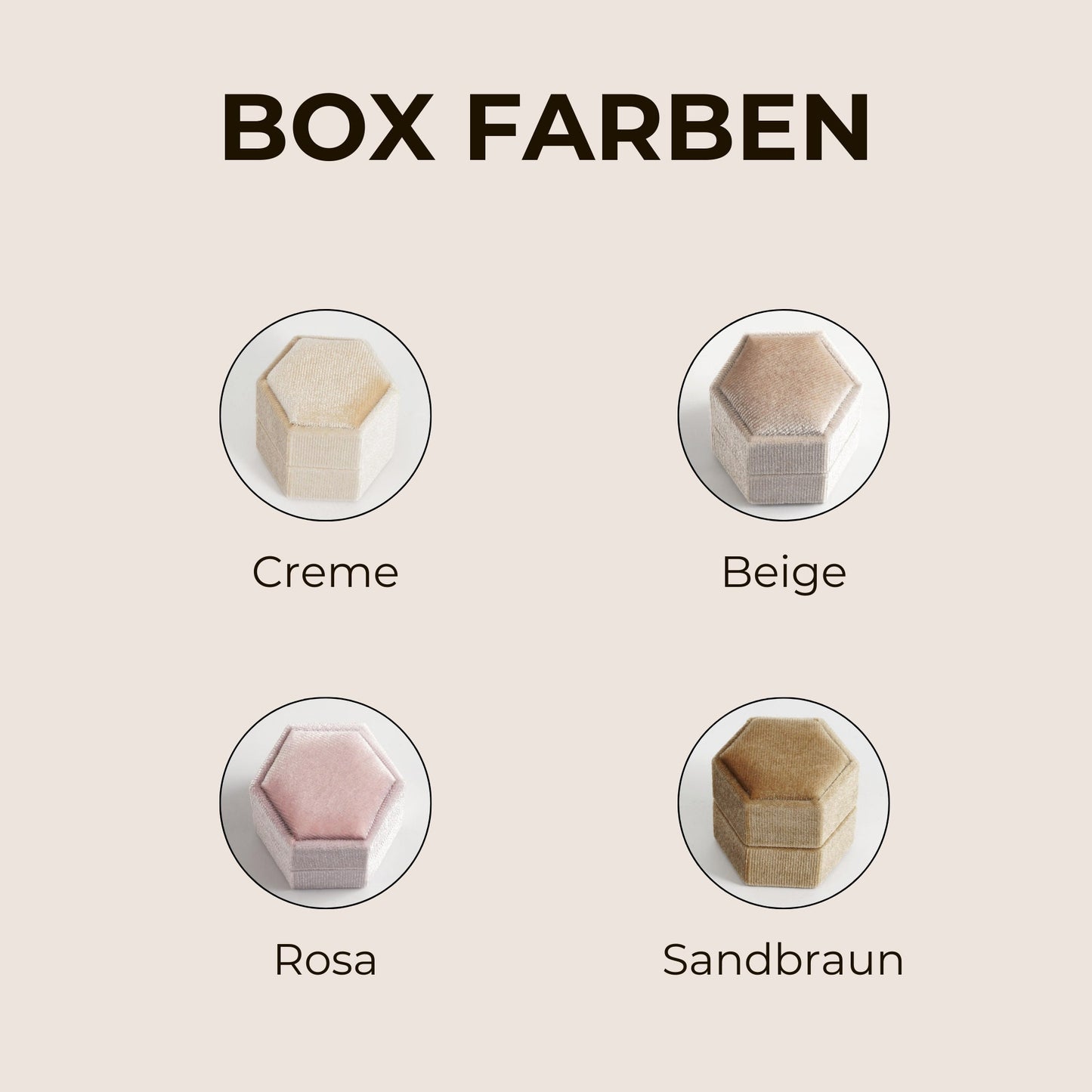 Ringbox mit Monogram in 4 Farben