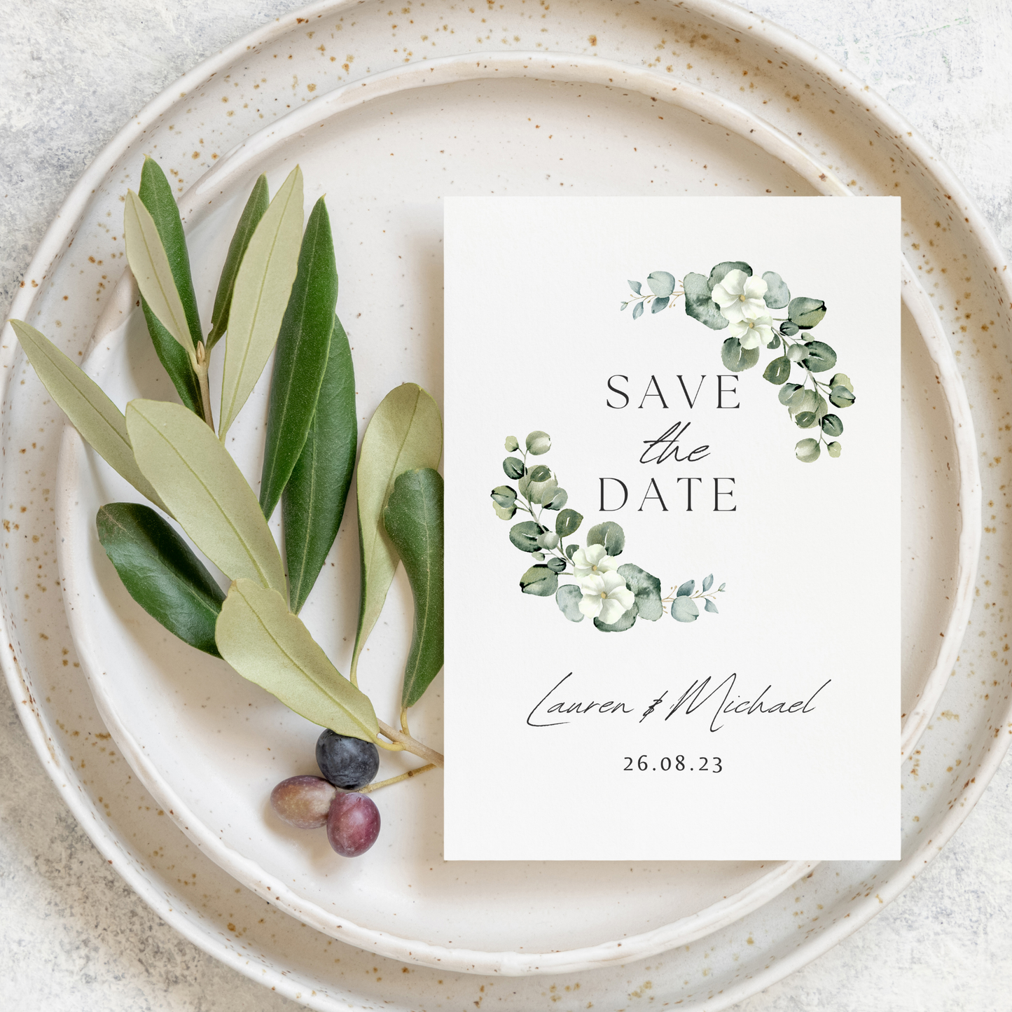 Set of 2 modern invitations + detail card | 2 in 1 template | Edit in Canva | DIY stationery | to print yourself | Wedding invitation