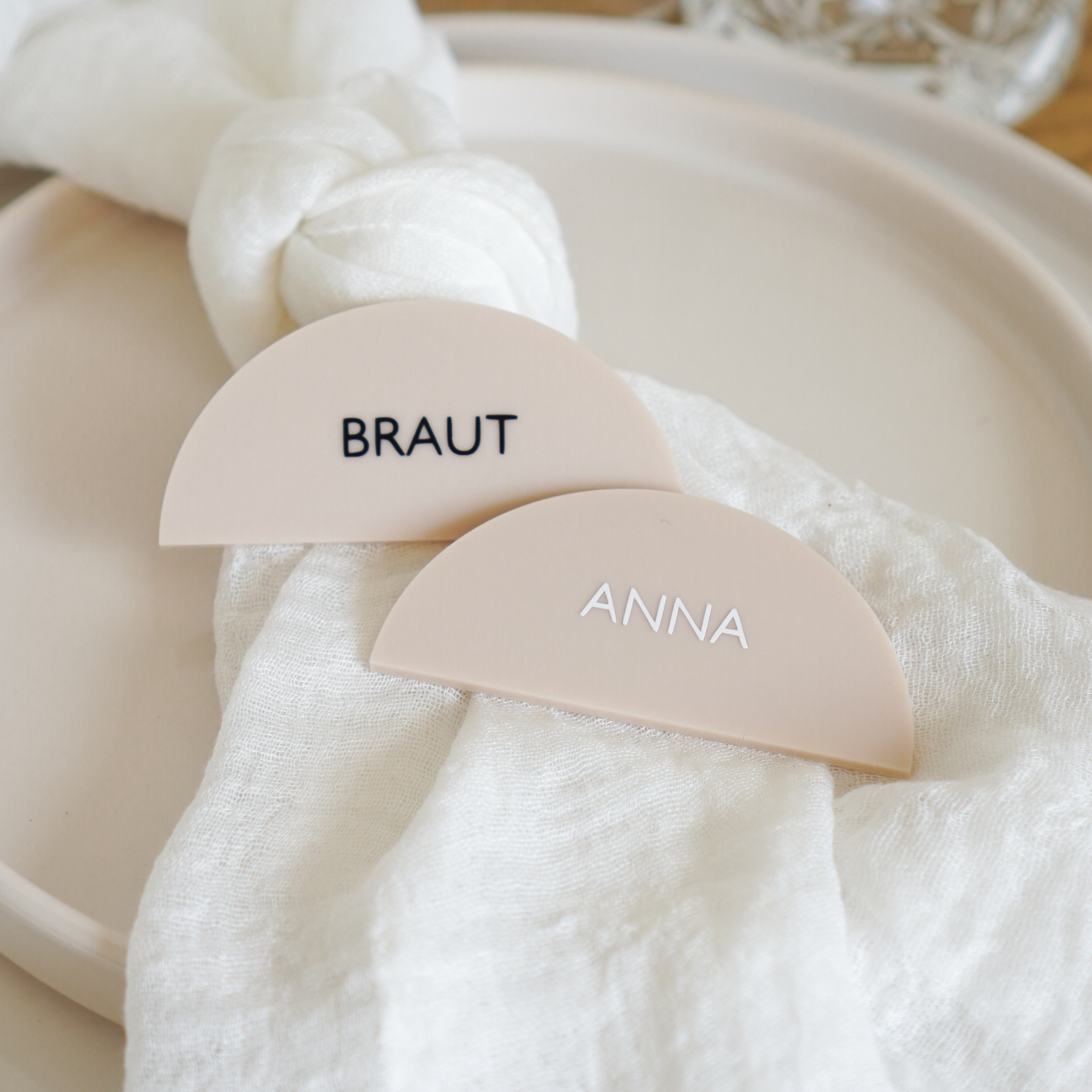 Platzkarten in verschiedenen Formen