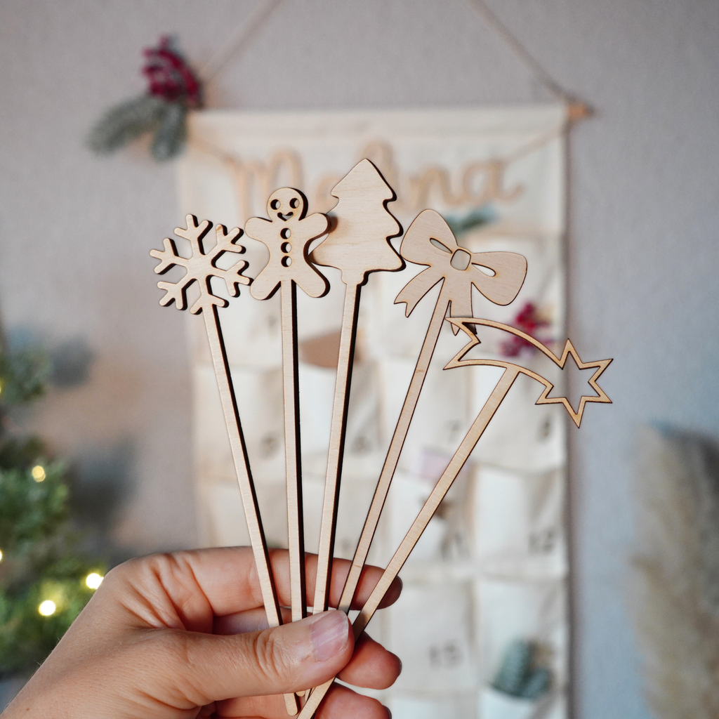 Stoff Adventskalender mit 24 Taschen