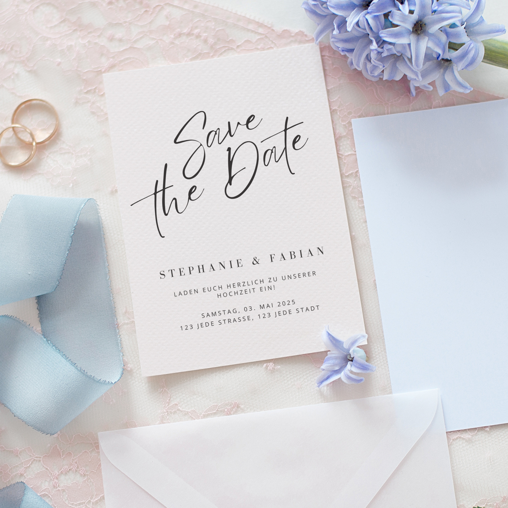 Save the Date Karte | DIY Papeterie zum selbst drucken