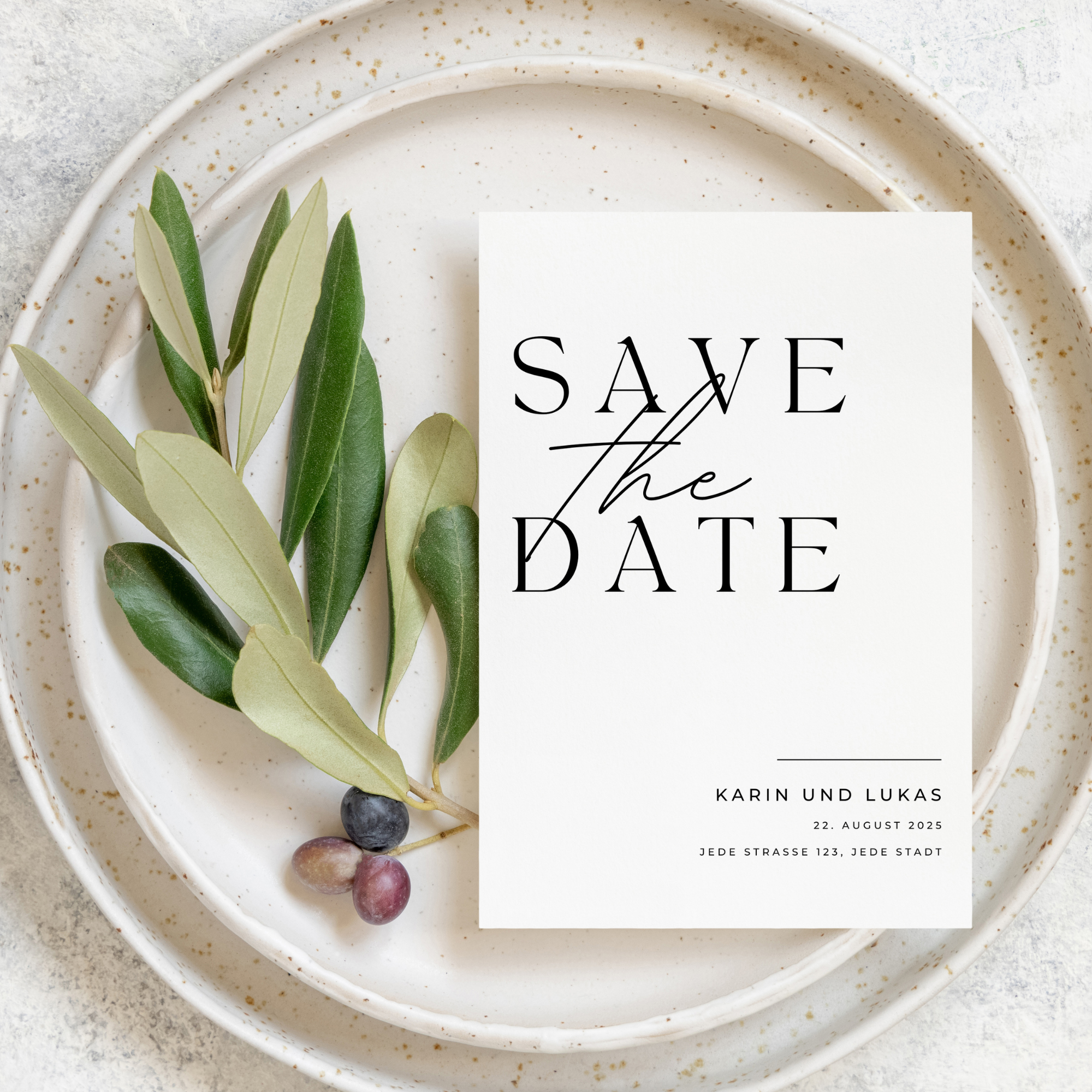 Save the Date Karte | DIY Papeterie zum selbst drucken