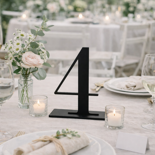 3D Tischnummern inkl. Halter - Schwarz