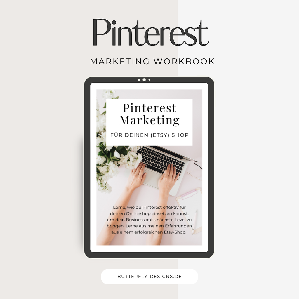 Pinterest Marketing Workbook eBook + Checklisten + 25 Pin-Vorlagen (deutsche Version)