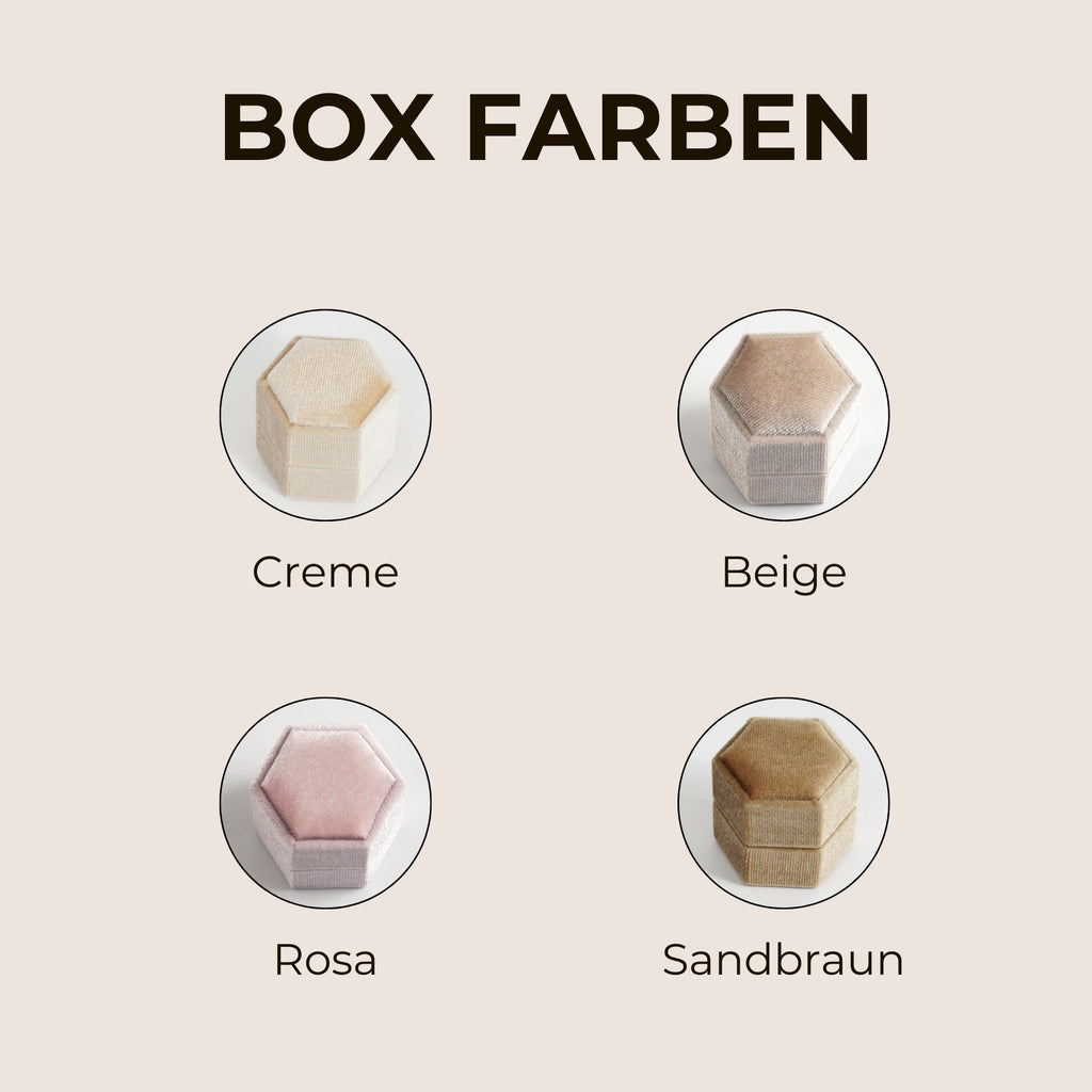 Ringbox mit Monogram in 4 Farben