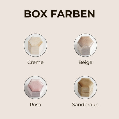 Ringbox mit Monogram in 4 Farben