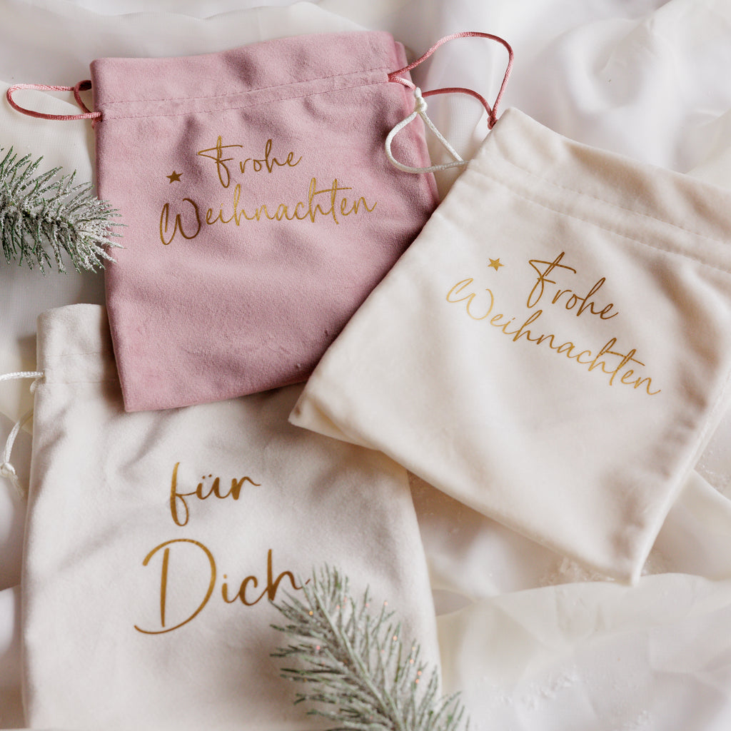 Personalisierter Samtbeutel