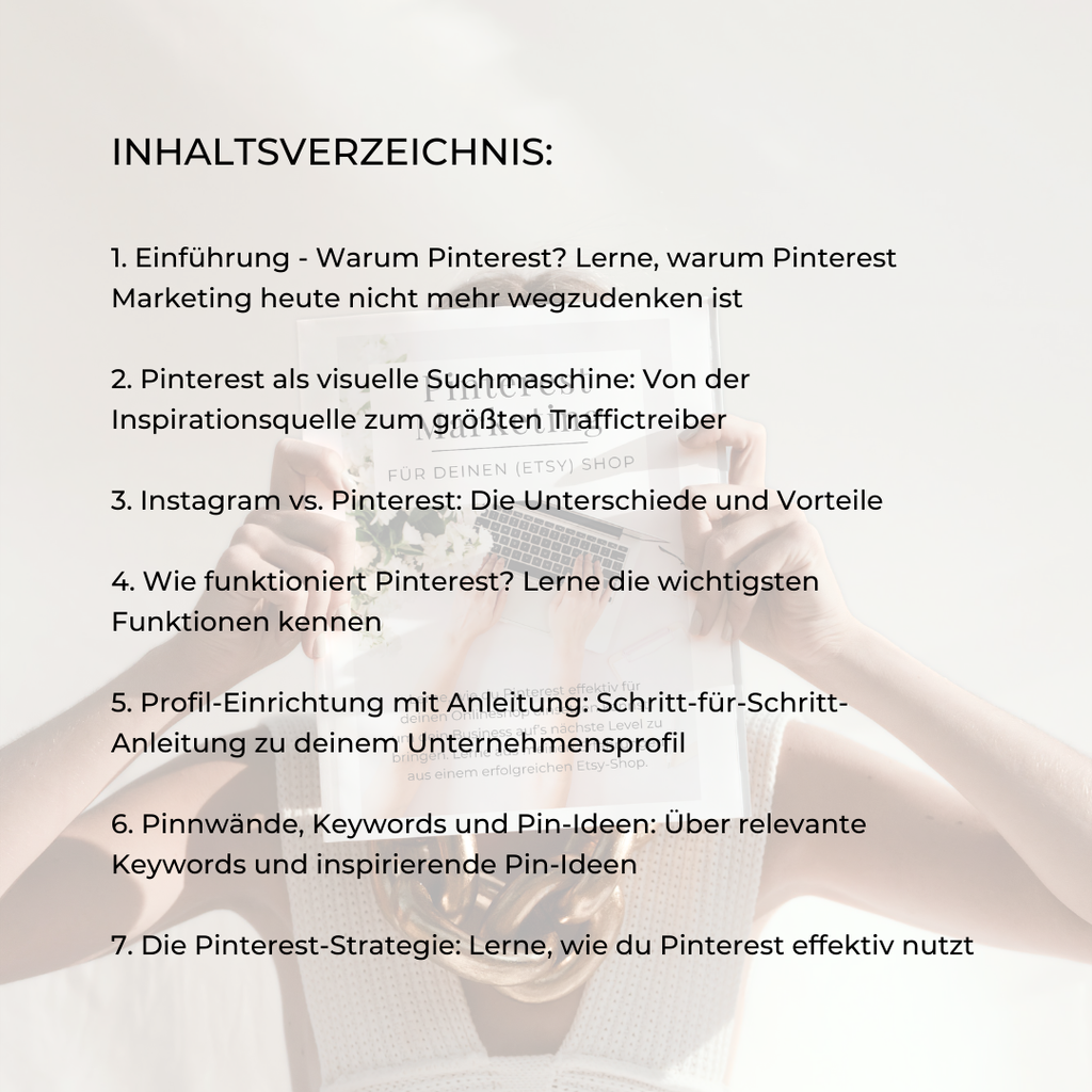 Pinterest Marketing Workbook eBook + Checklisten + 25 Pin-Vorlagen (deutsche Version)