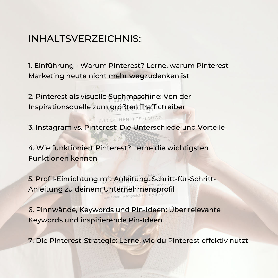 Pinterest Marketing Workbook eBook + Checklisten + 25 Pin-Vorlagen (deutsche Version)