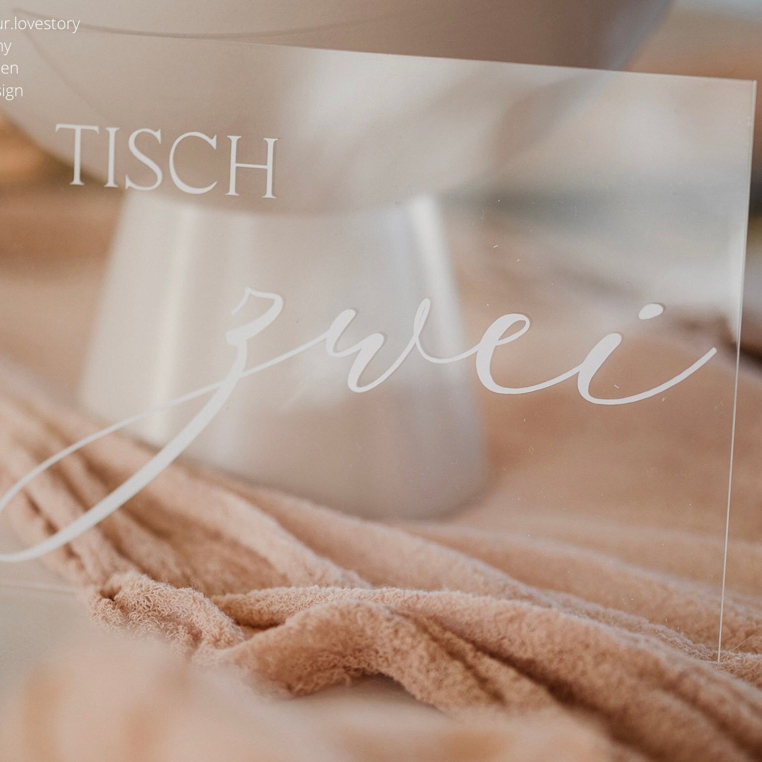 Transparente Acryl Tischnummern