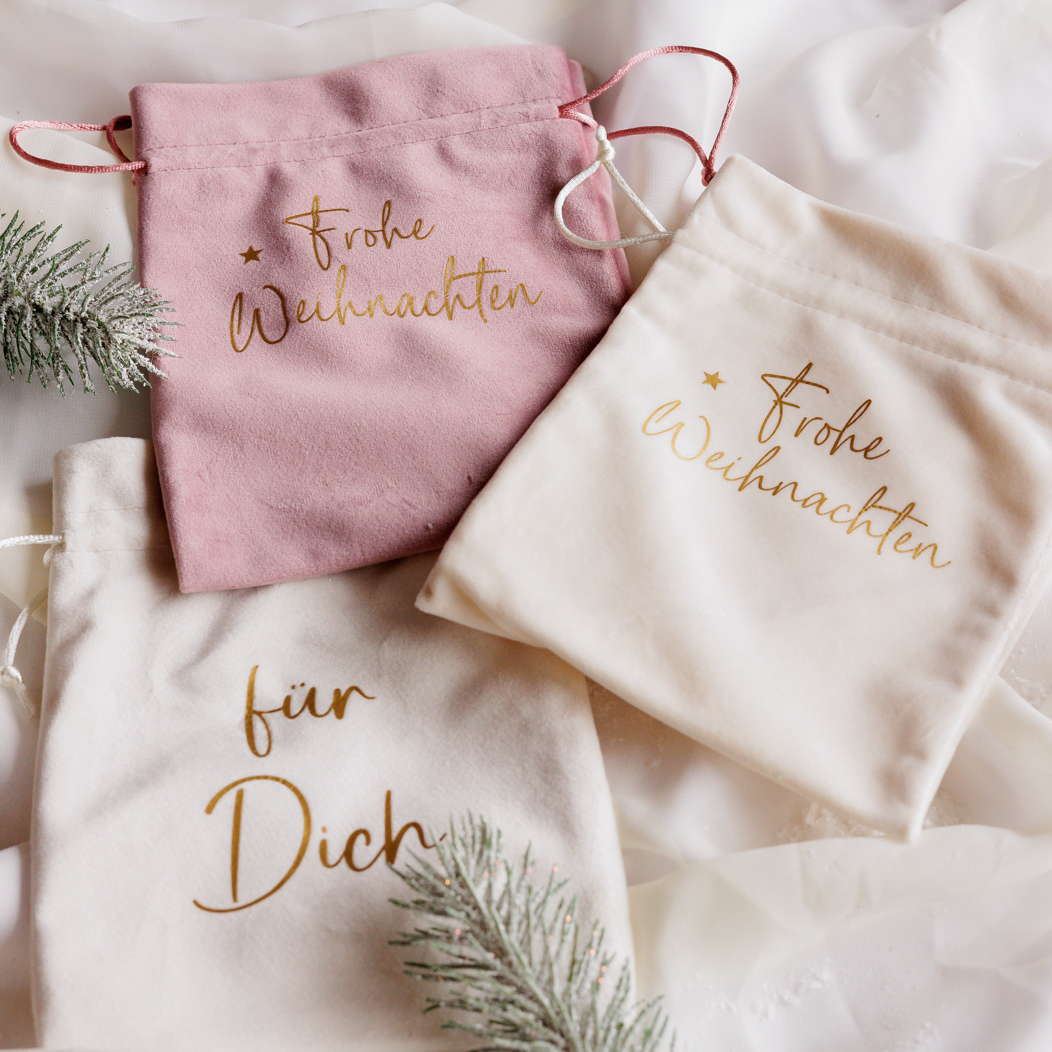 Personalisierter Samtbeutel