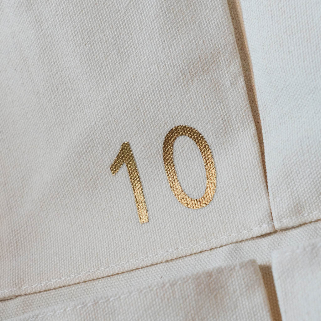 Stoff Adventskalender mit 24 Taschen