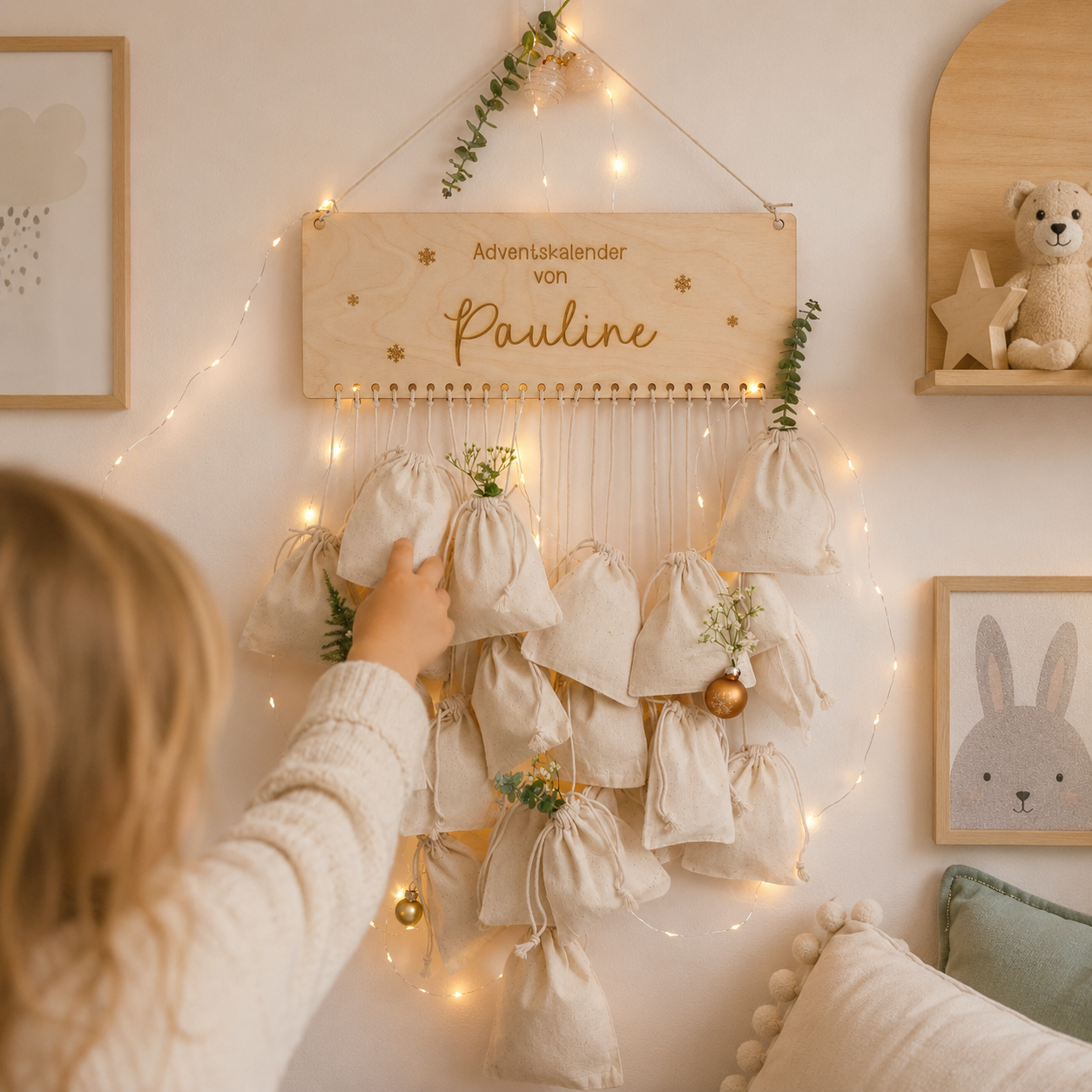 Adventskalender "Schneeflocke" mit Personalisierung