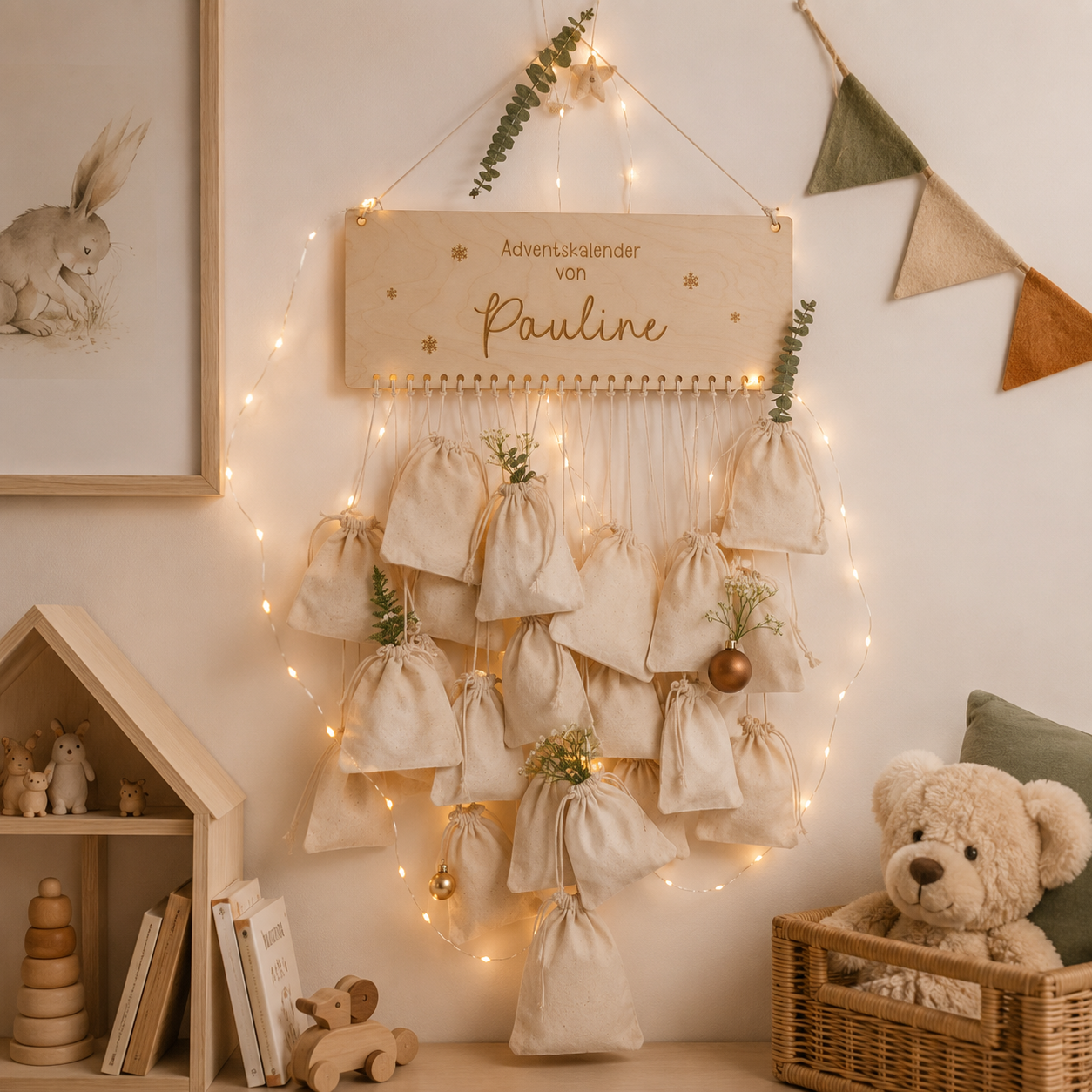 Adventskalender "Schneeflocke" mit Personalisierung
