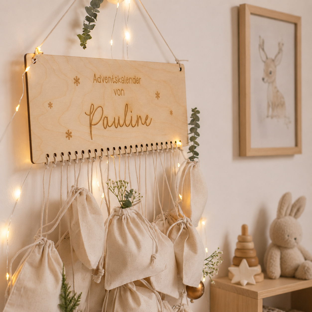 Adventskalender "Schneeflocke" mit Personalisierung