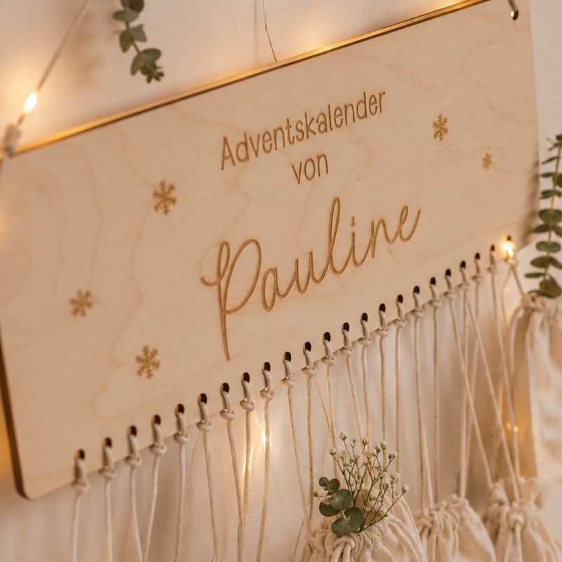 Adventskalender "Schneeflocke" mit Personalisierung