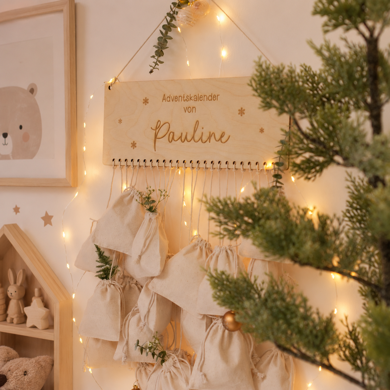 Adventskalender "Schneeflocke" mit Personalisierung