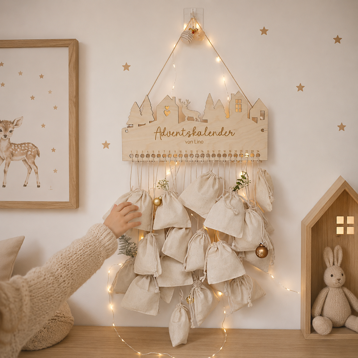 Adventskalender "Alpendorf" mit Personalisierung