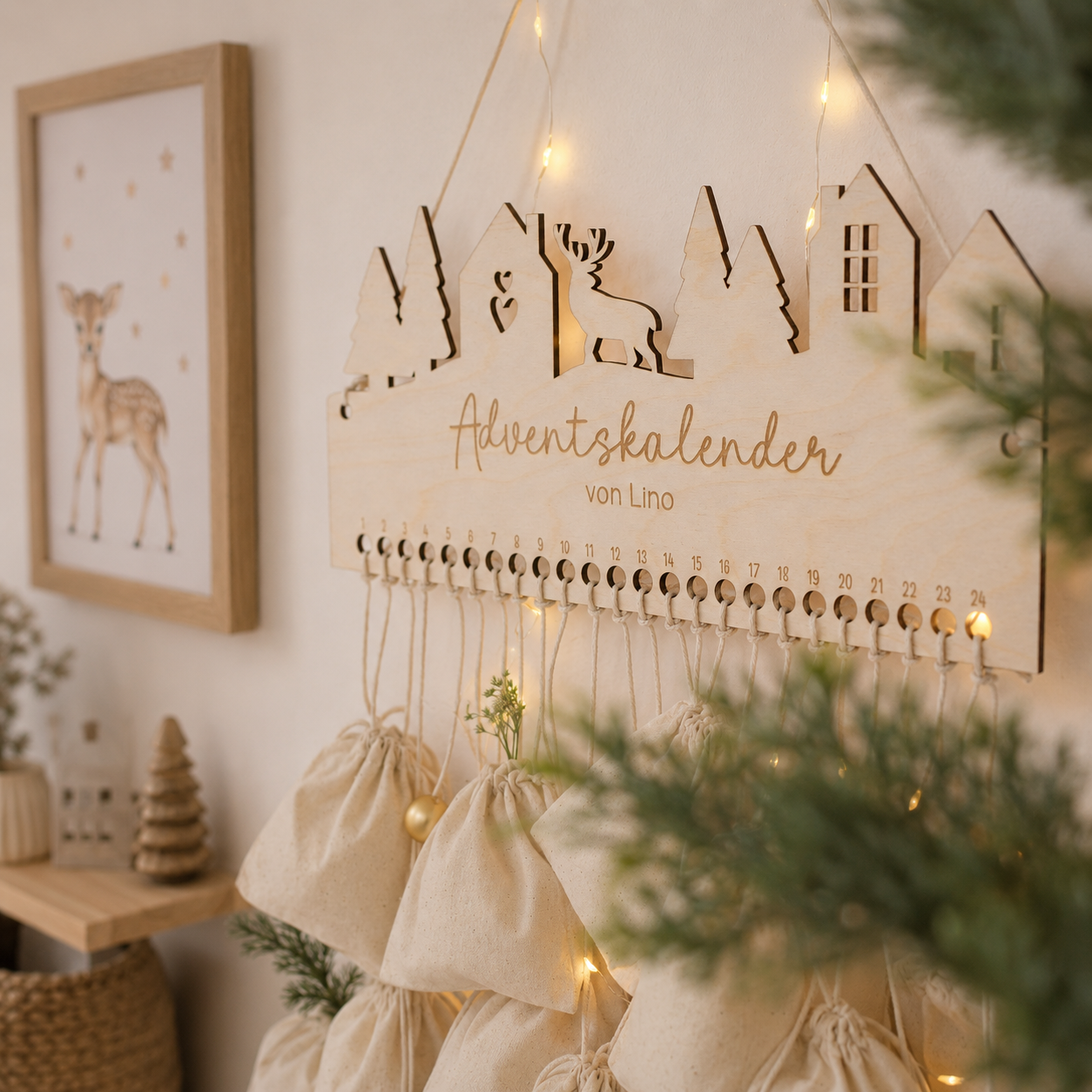 Adventskalender "Alpendorf" mit Personalisierung