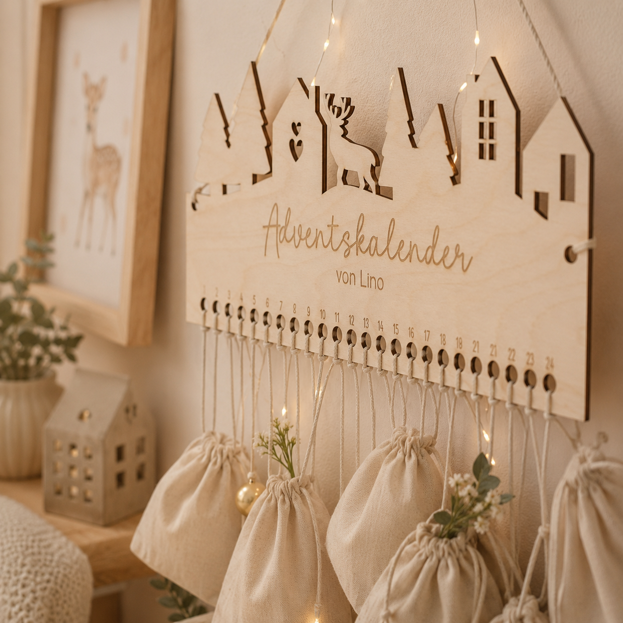 Adventskalender "Alpendorf" mit Personalisierung