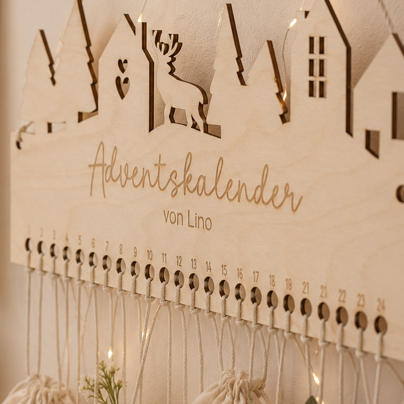 Adventskalender "Alpendorf" mit Personalisierung