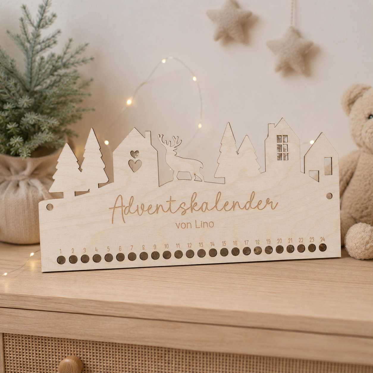 Adventskalender "Alpendorf" mit Personalisierung