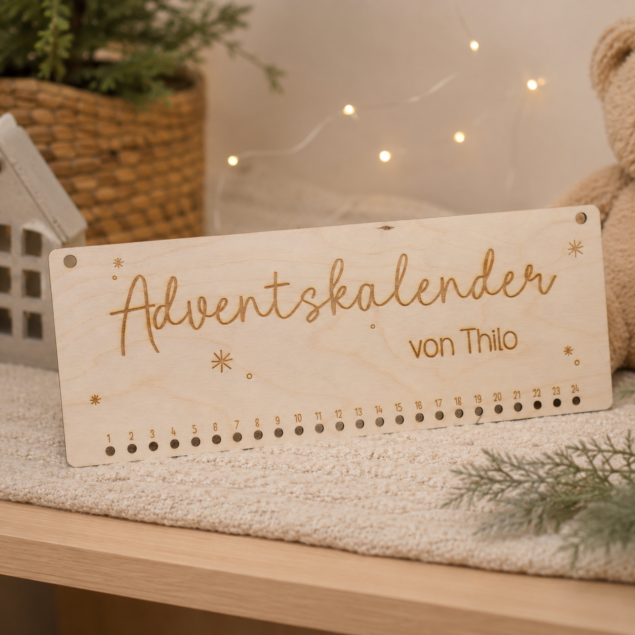 Adventskalender "Nordlicht" mit Personalisierung