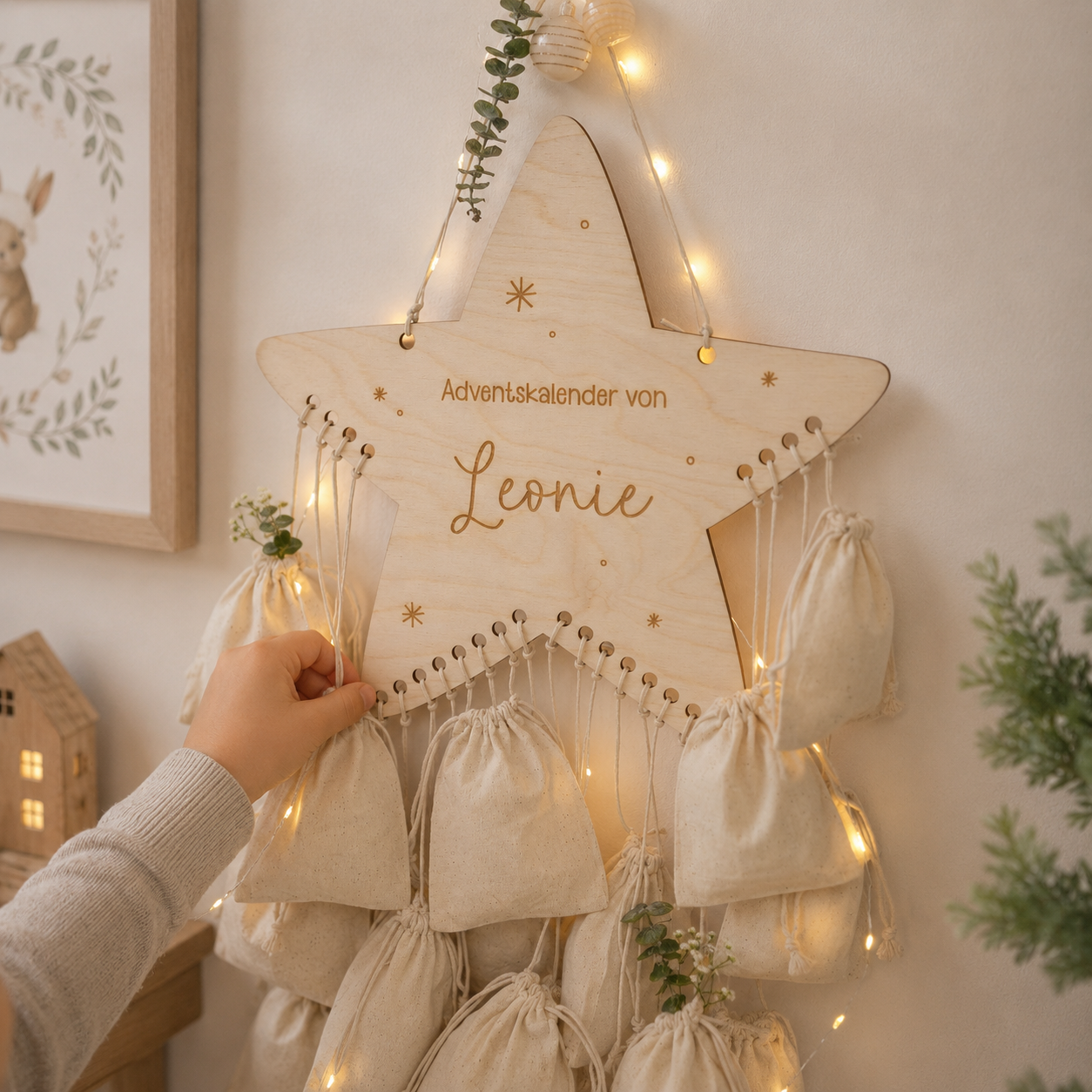 Adventskalender "Stern" mit Personalisierung