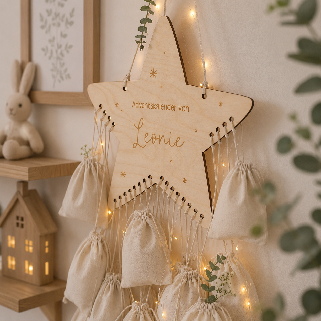Adventskalender "Stern" mit Personalisierung