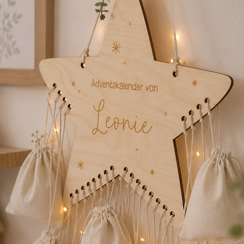 Adventskalender "Stern" mit Personalisierung