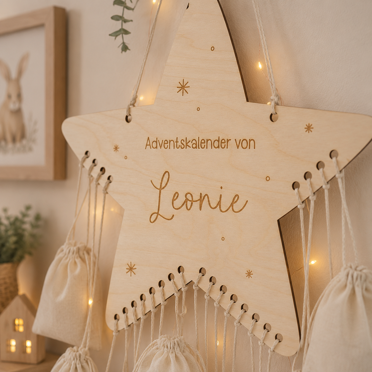 Adventskalender "Stern" mit Personalisierung