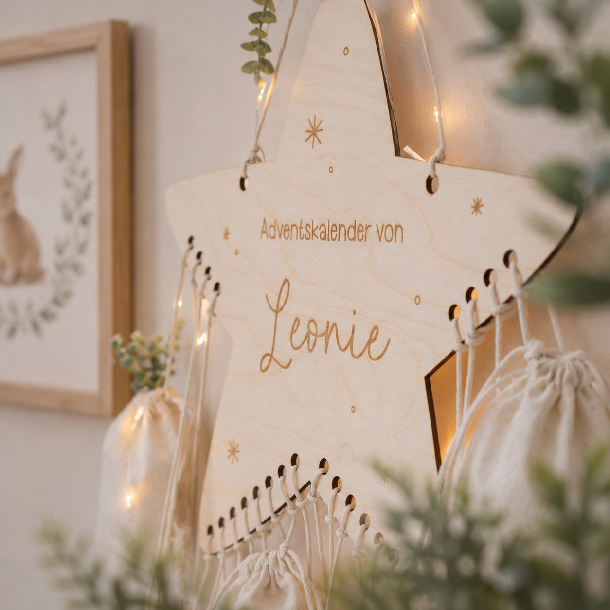 Adventskalender "Stern" mit Personalisierung
