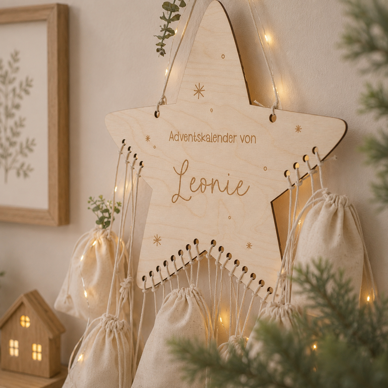 Adventskalender "Stern" mit Personalisierung