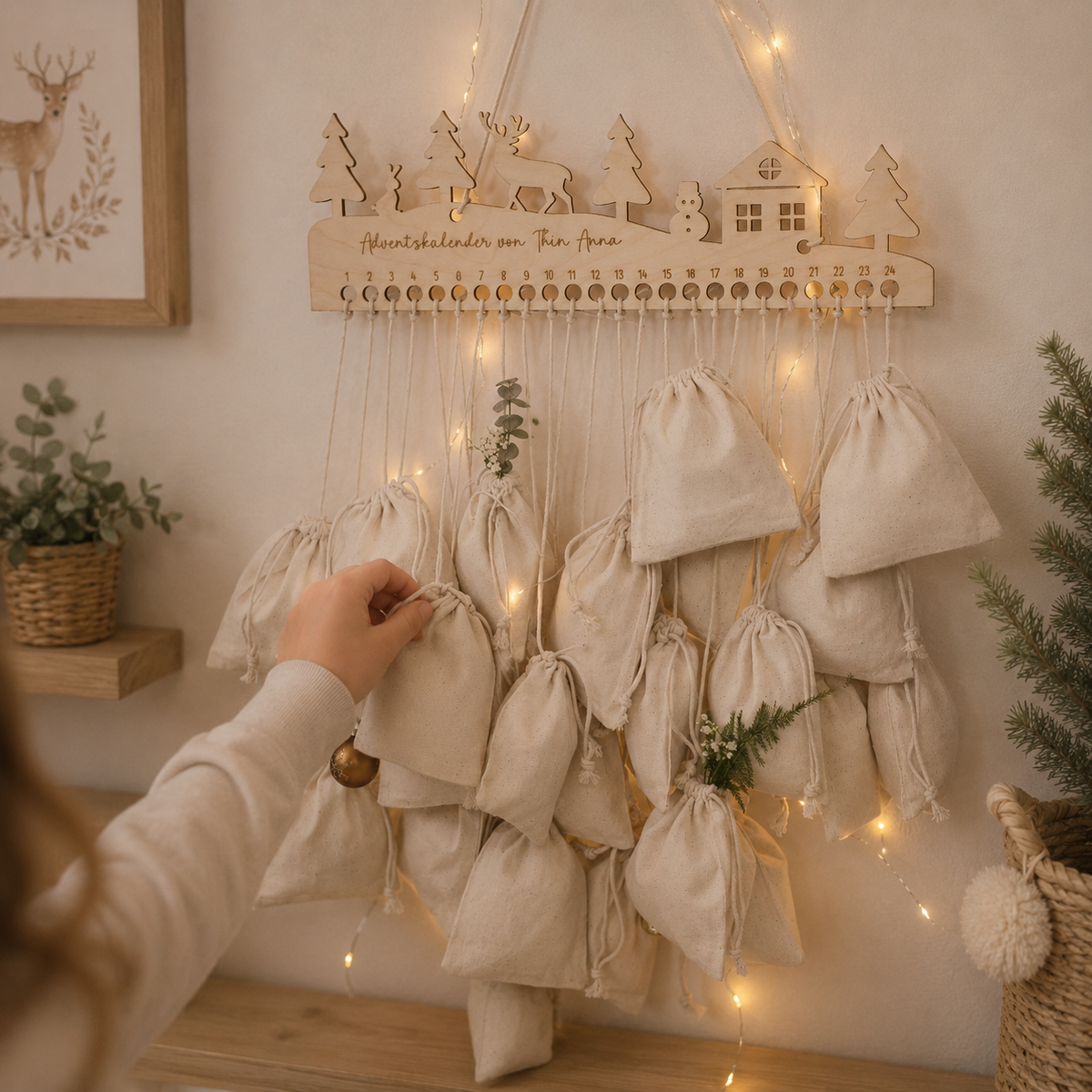 Adventskalender "Tannenwald" mit Personalisierung