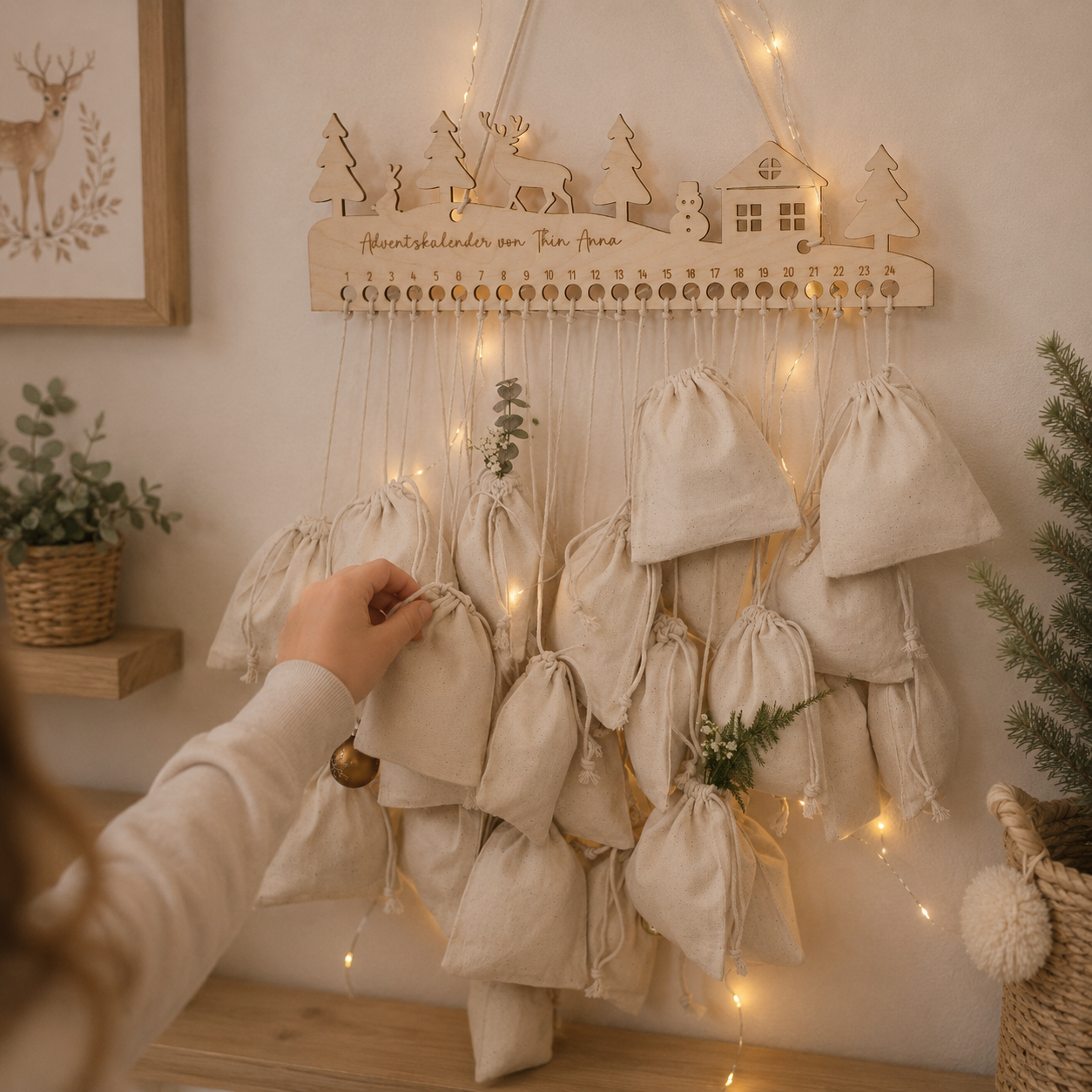 Adventskalender "Tannenwald" mit Personalisierung