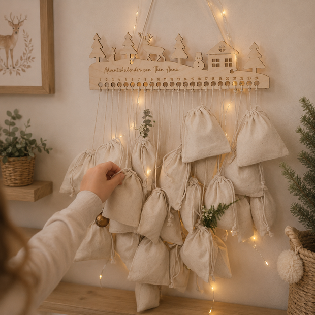 Adventskalender "Tannenwald" mit Personalisierung