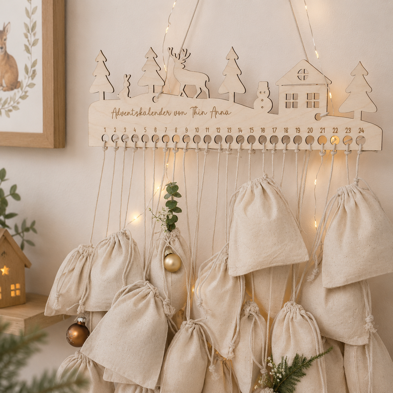 Adventskalender "Tannenwald" mit Personalisierung