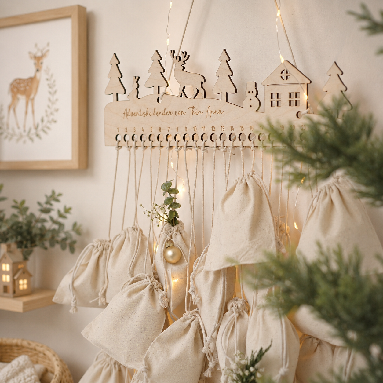 Adventskalender "Tannenwald" mit Personalisierung