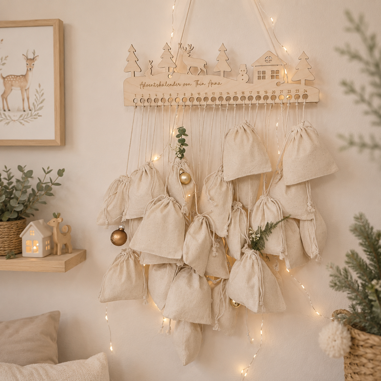 Adventskalender "Tannenwald" mit Personalisierung
