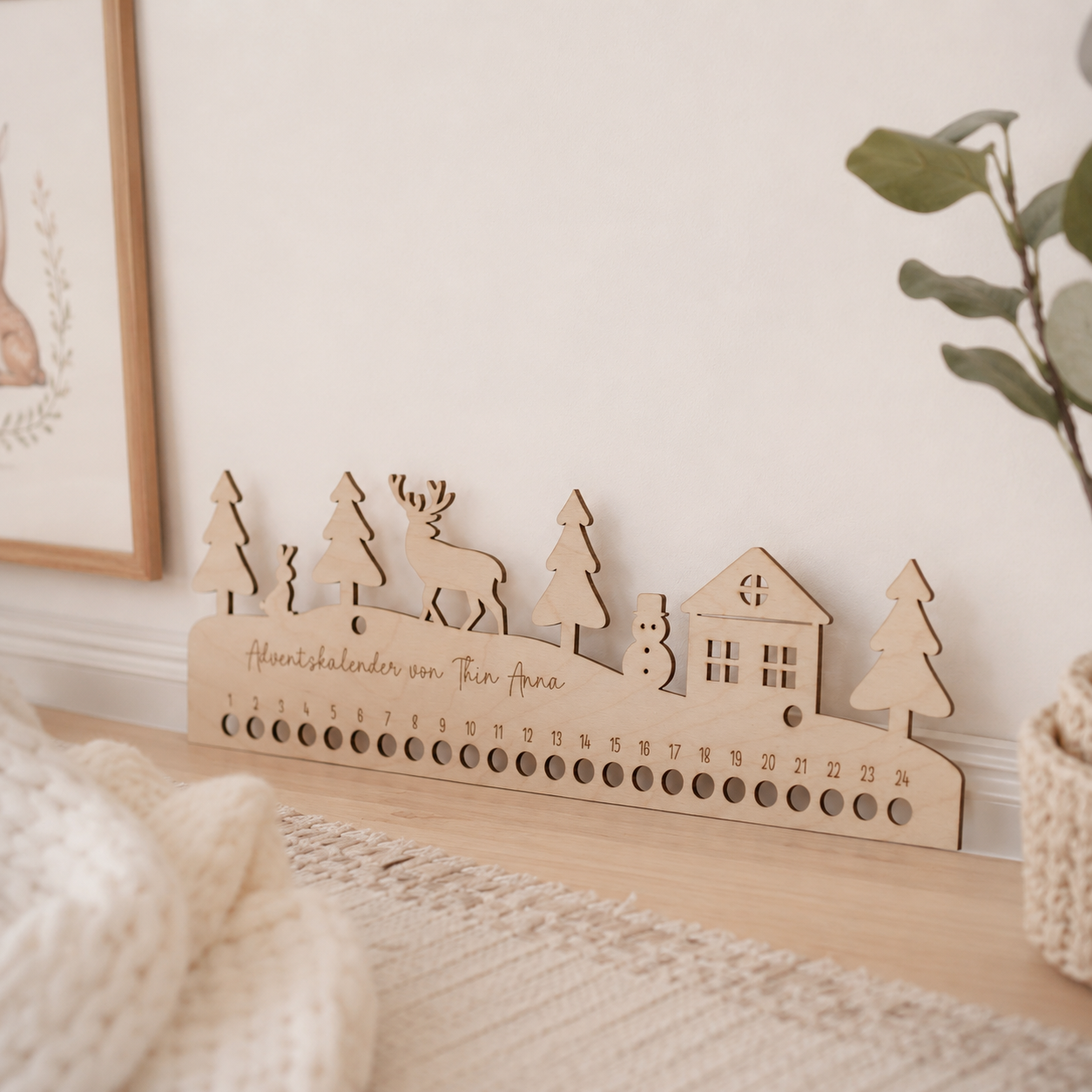 Adventskalender "Tannenwald" mit Personalisierung