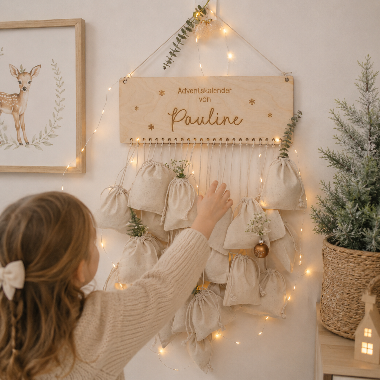 Adventskalender "Schneeflocke" mit Personalisierung