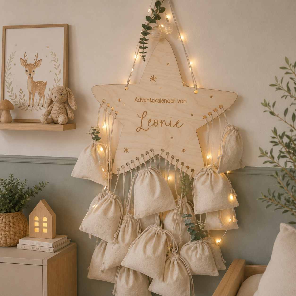 Adventskalender "Stern" mit Personalisierung