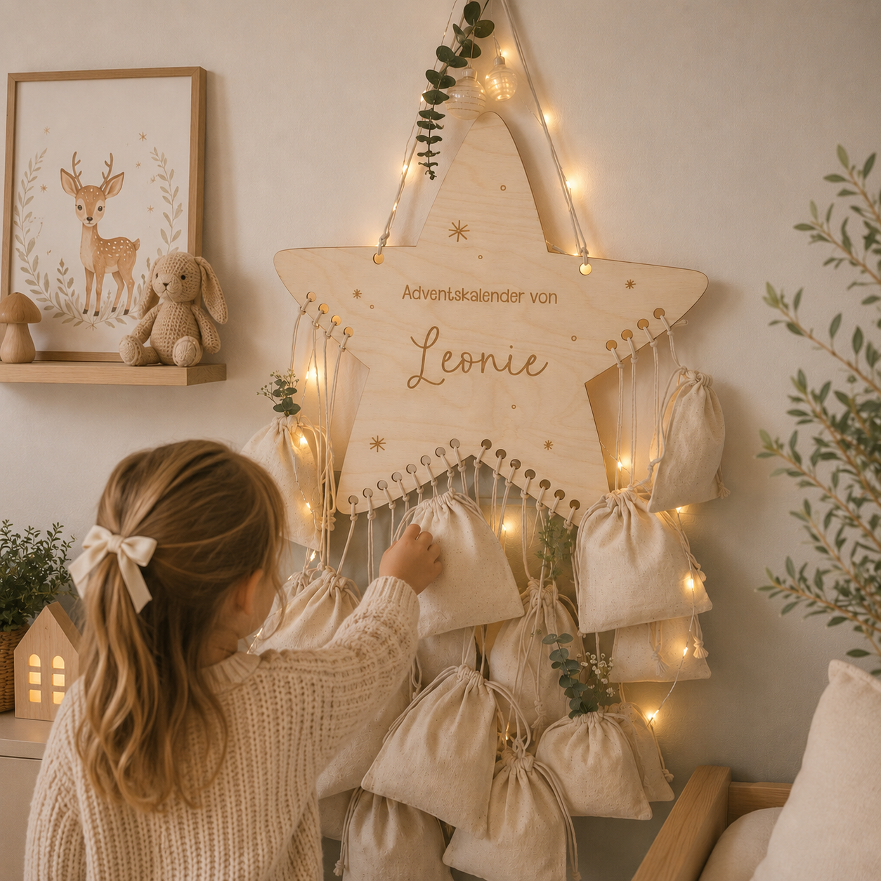 Adventskalender "Stern" mit Personalisierung