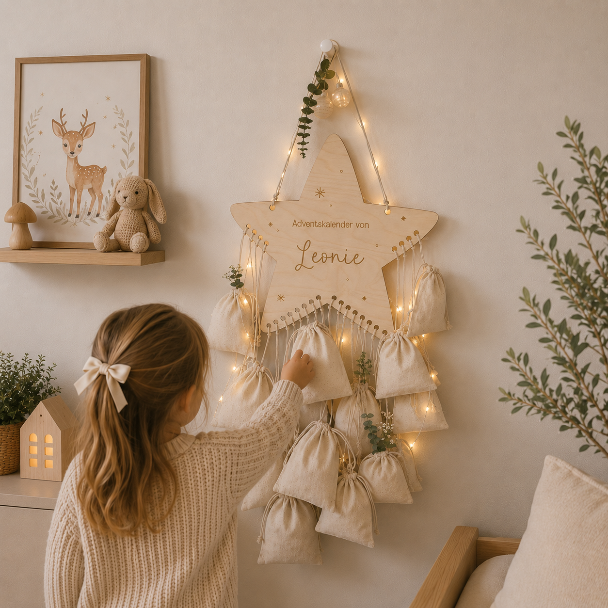 Adventskalender "Stern" mit Personalisierung