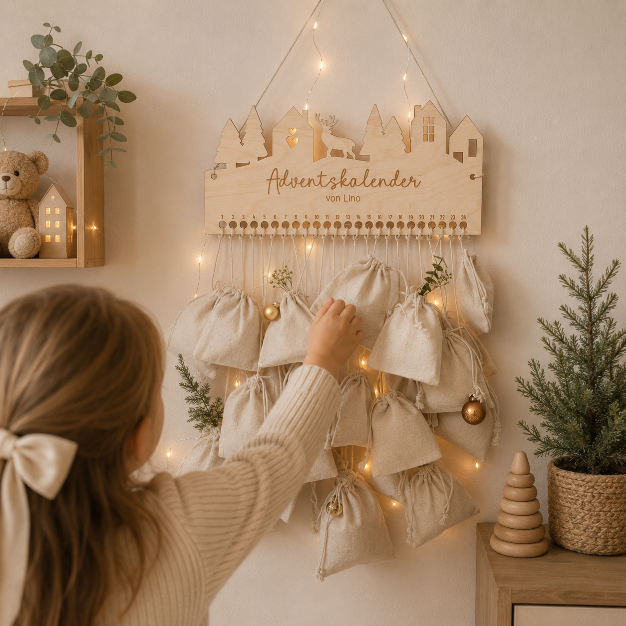 Adventskalender "Alpendorf" mit Personalisierung