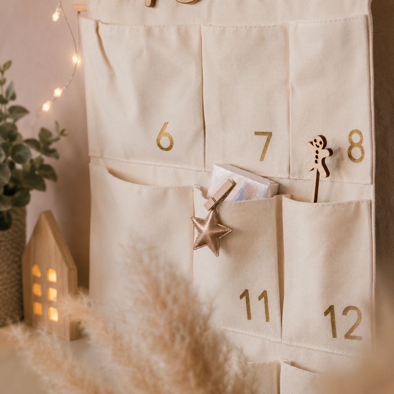 Personalisierter Stoff Adventskalender