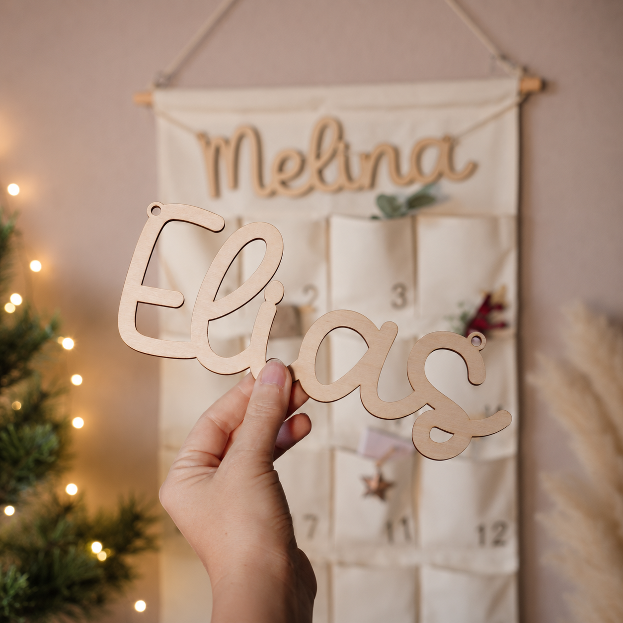 Personalisierter Stoff Adventskalender