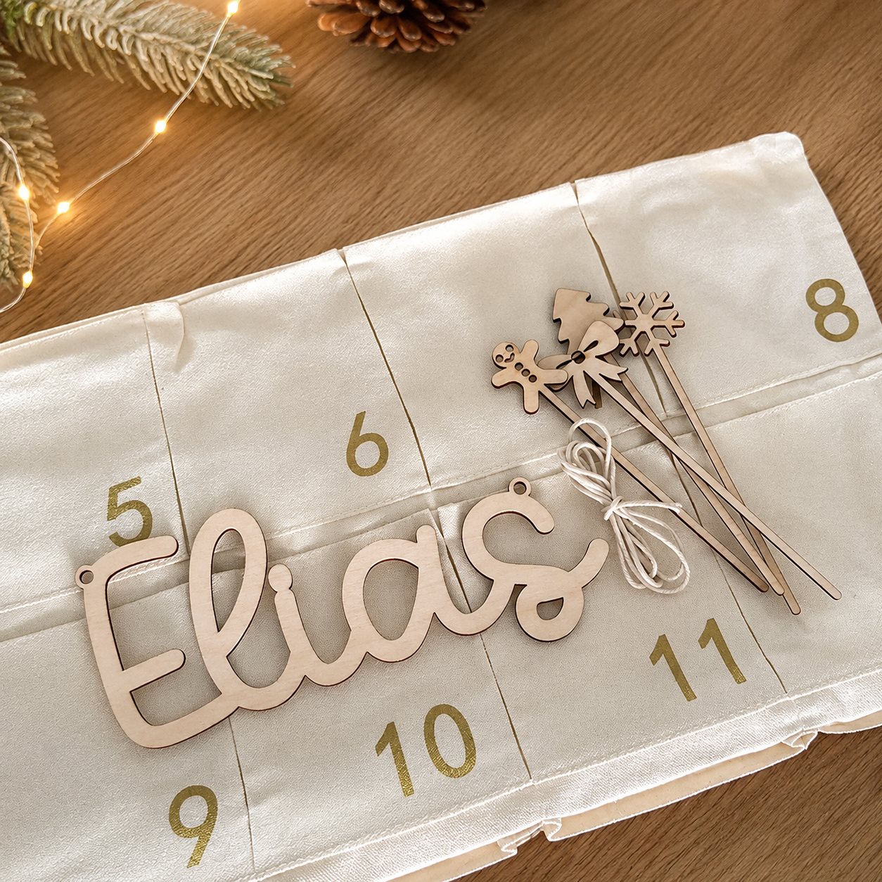 Personalisierter Stoff Adventskalender