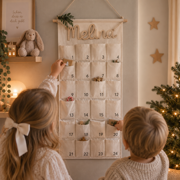 Personalisierter Stoff Adventskalender